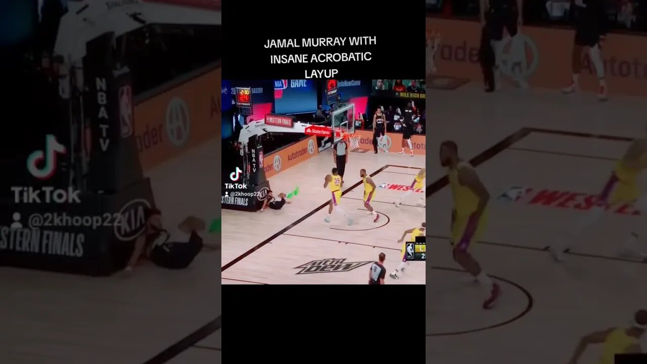 #JAMAL #MURRAY #WITH #INSANE #ACROBATIC #LAYUP #nba #basketball #league #playoffs