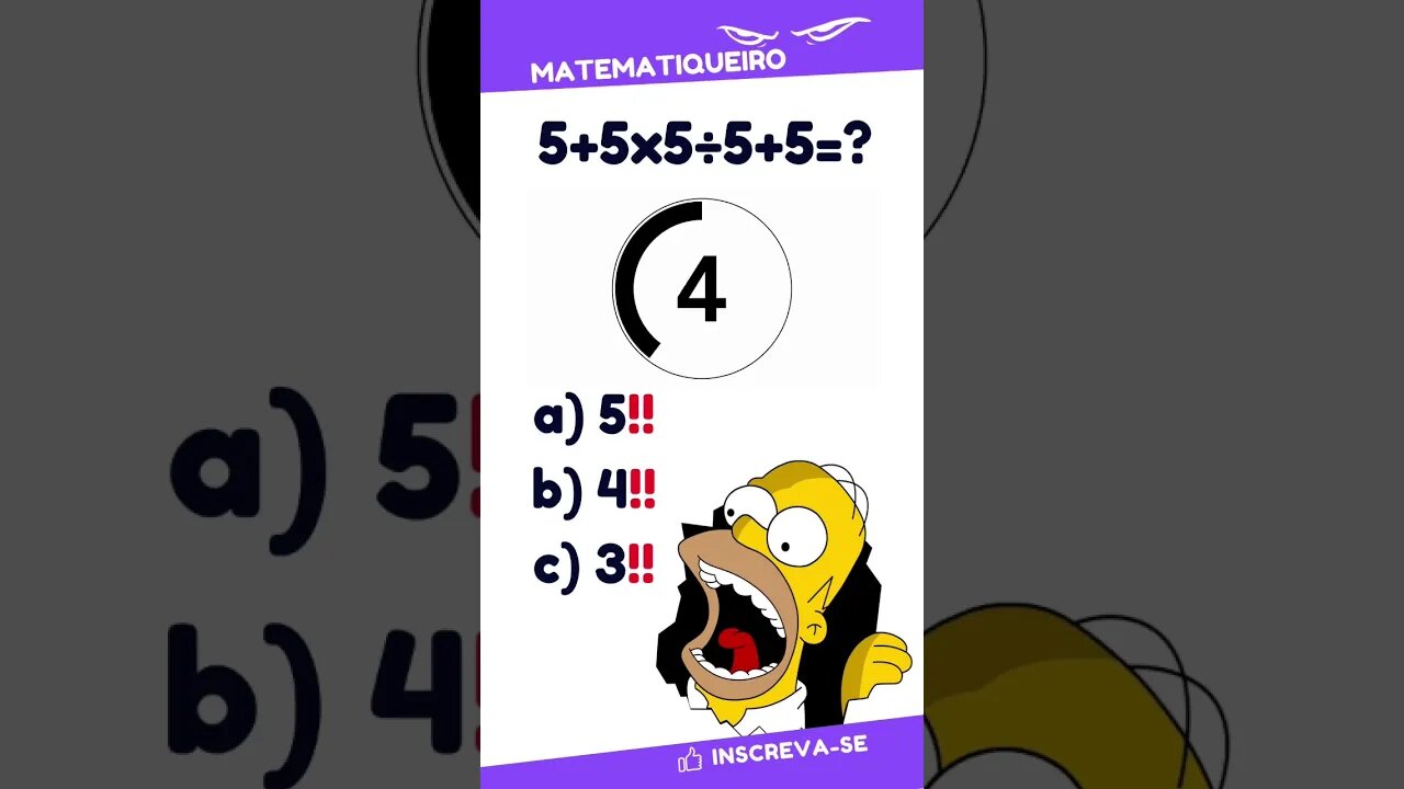 DESAFIO DE MATEMÁTICA