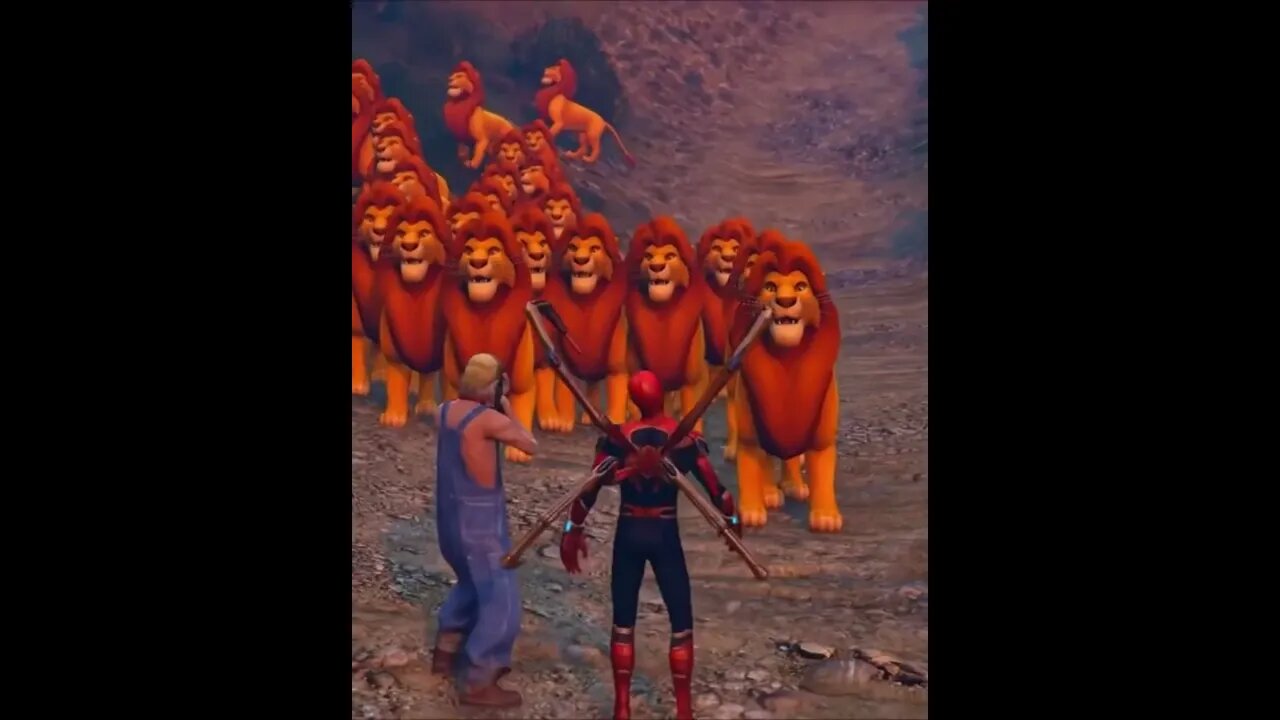 GTA V Spiderman VS lion in gta v #game #gta #hindimashupsongs #spiderman #gta5 #newhindisong