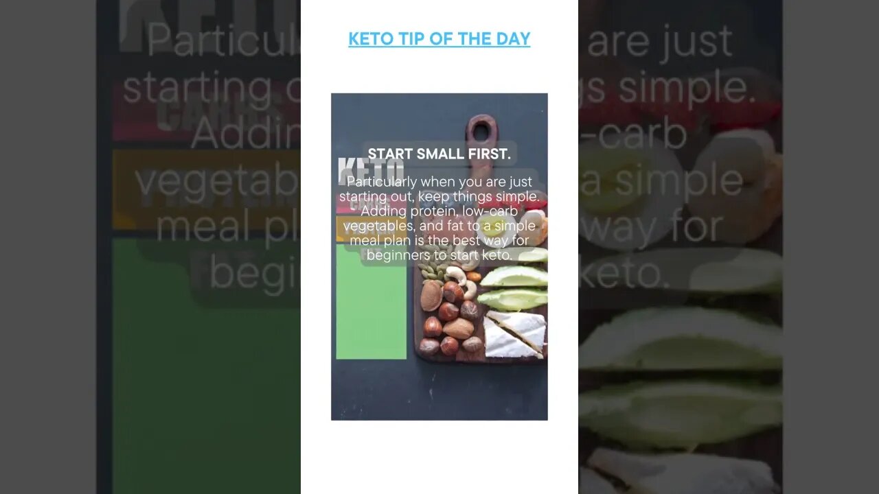 Keto Tip Of The Day - Start Small First