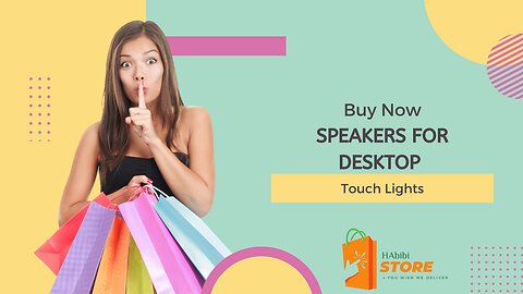 LENRUE G11 Speakers for Desktop, Touch Lights PC Speakers