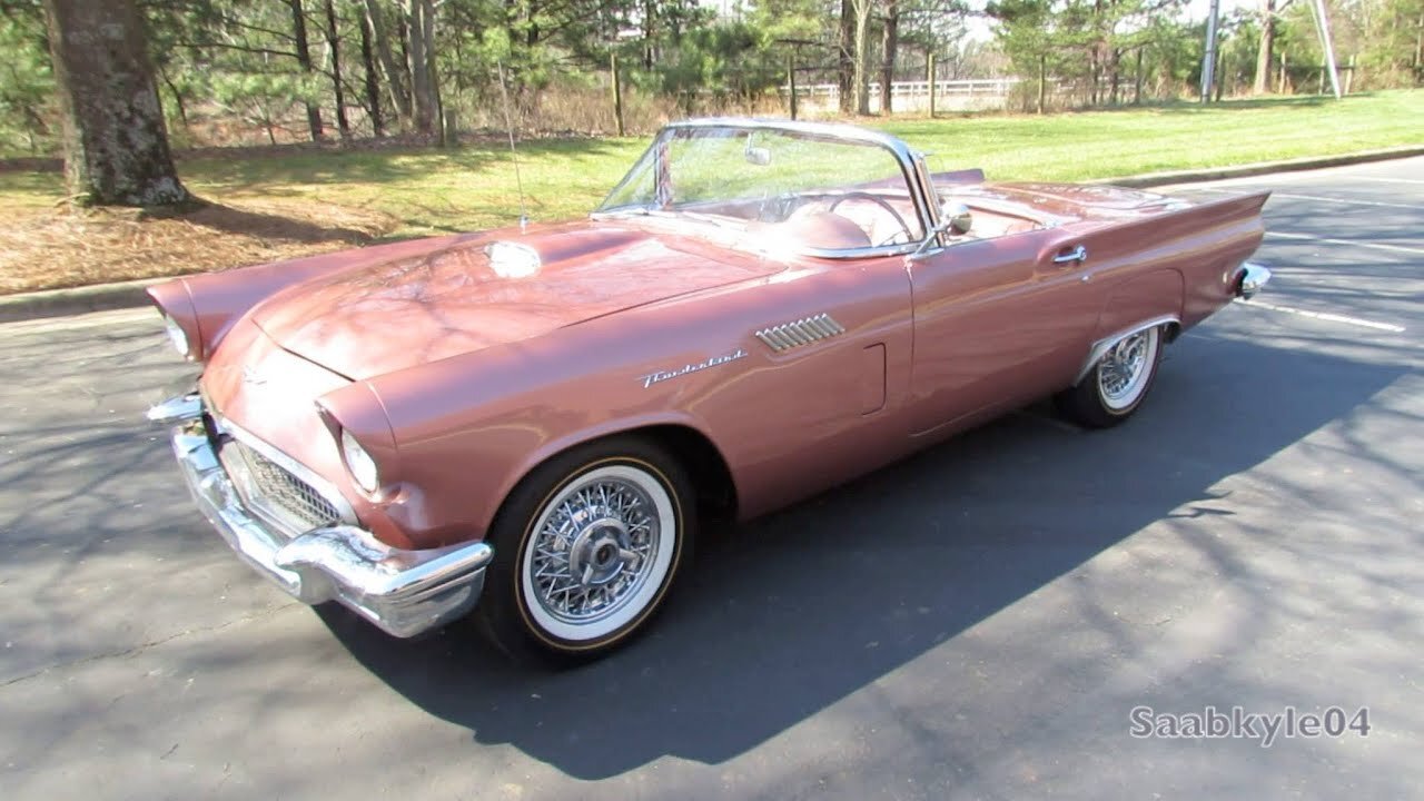 1957 Ford Thunderbird Roadster Start Up, Exhaust, and In Depth Review