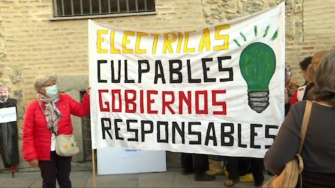 Manifestación en Madrid contra la subida de la luz