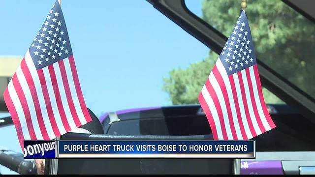 The "Purple Heart Truck Run" to stop by Idaho State Capital tomorrow.