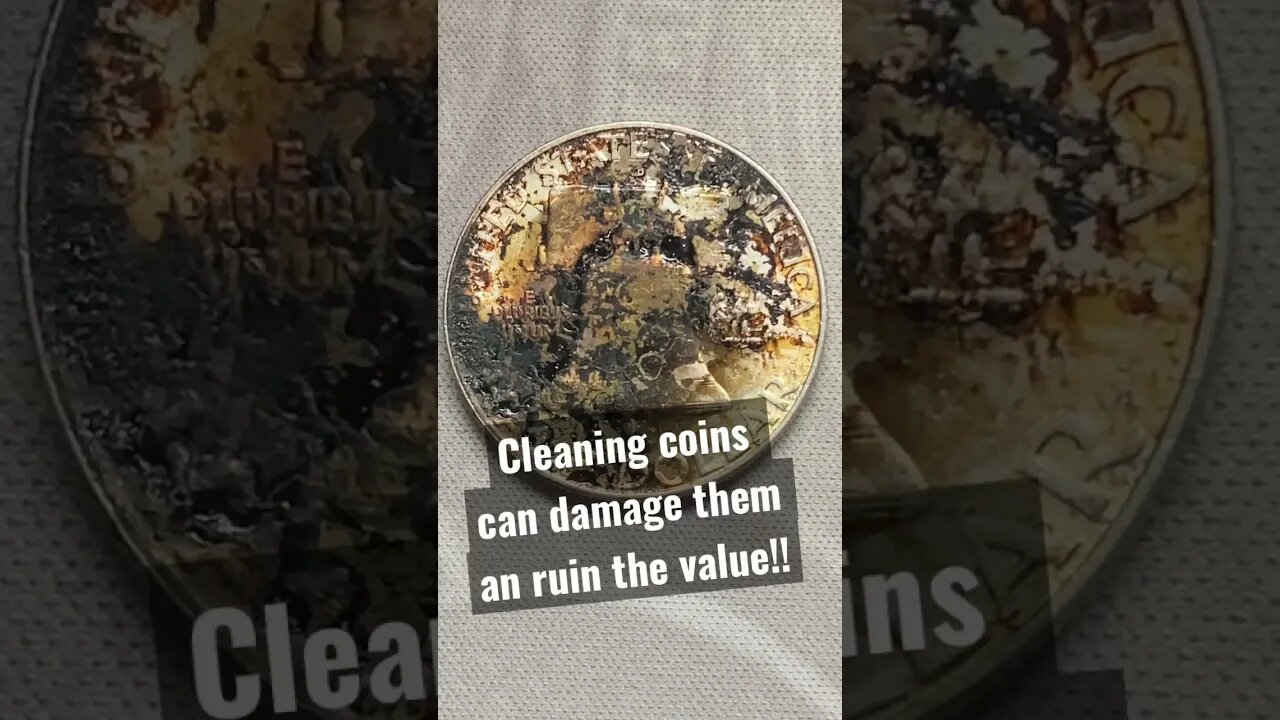 Part 1 Safe way to clean your coins. Use only if damaging when cleaning will not decrease value!