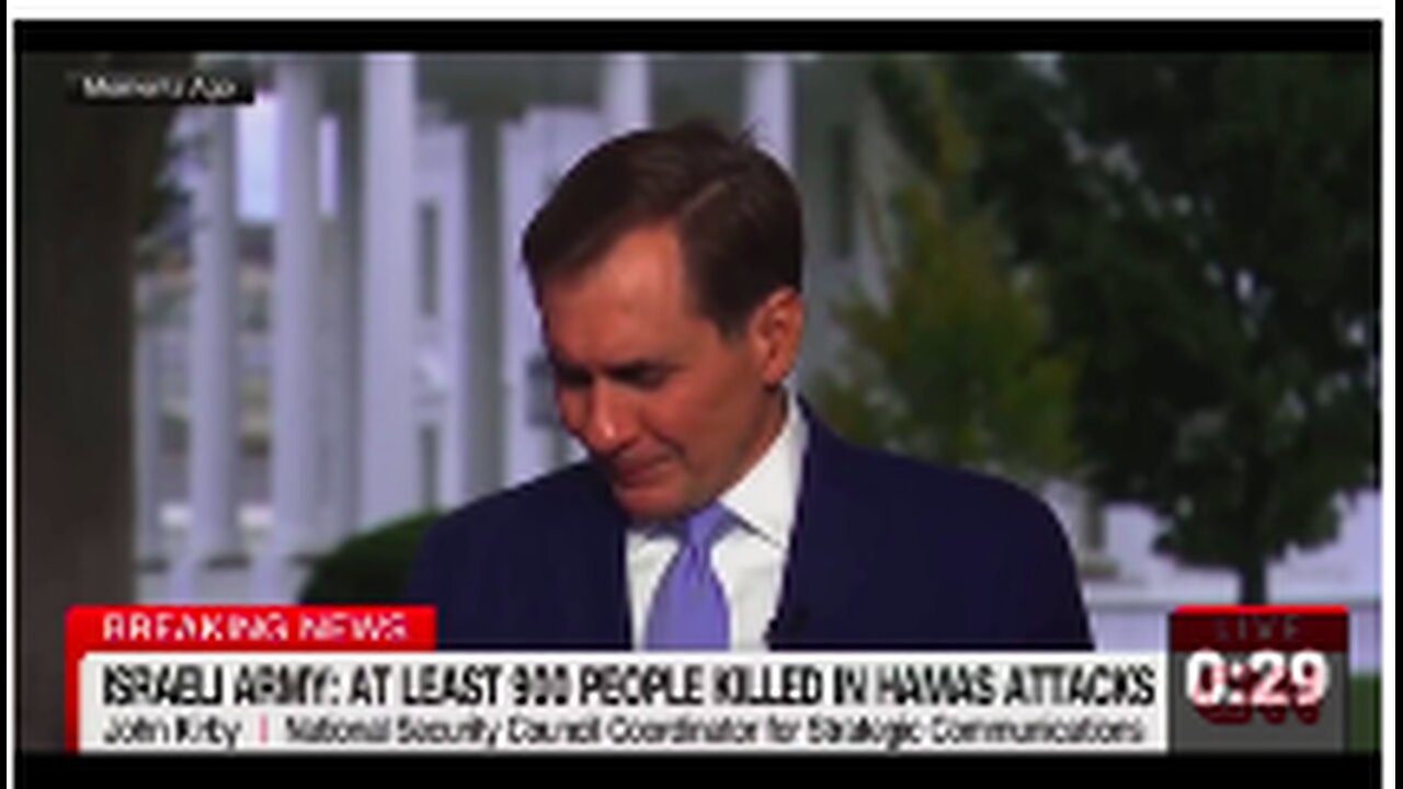 What Makes White House John Kirby Cry On TV About 900 Deaths In Israel