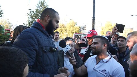 Daring Jew Avi Yemeni Confronts 'Giant' Muslim.