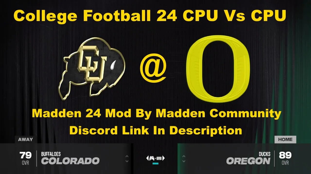 College Football 24 Buffaloes Vs Ducks CFB Mod