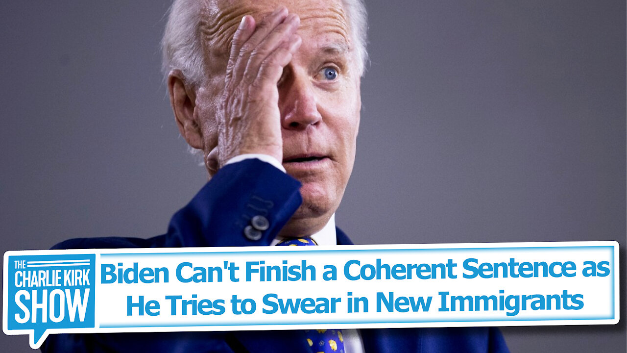 Biden Can't Finish a Coherent Sentence as He Tries to Swear in New Immigrants