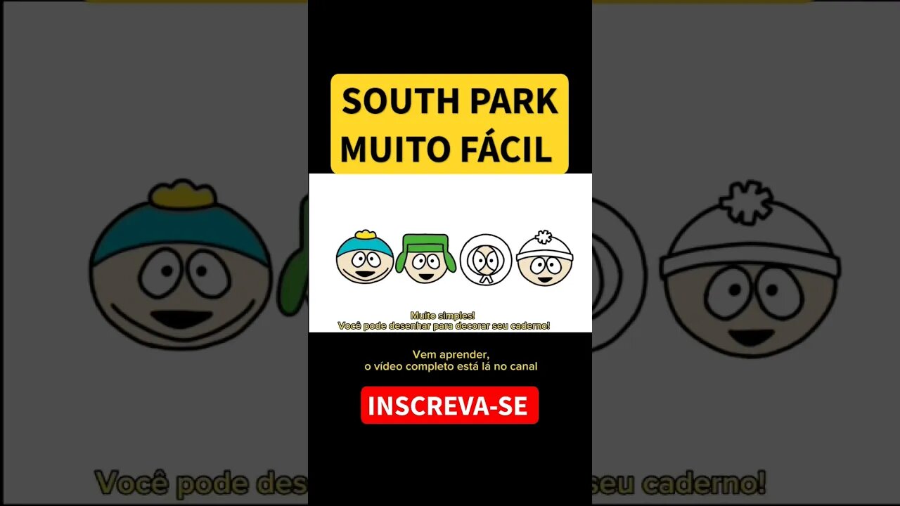 COMO DESENHAR SOUTH PARK MUITO FÁCIL #southpark #shorts
