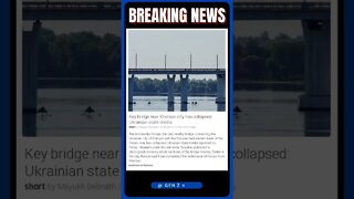 A key bridge near Kherson city in Ukraine has collapsed, causing damage to nearby buildings