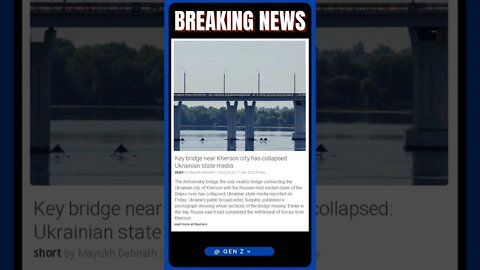 A key bridge near Kherson city in Ukraine has collapsed, causing damage to nearby buildings