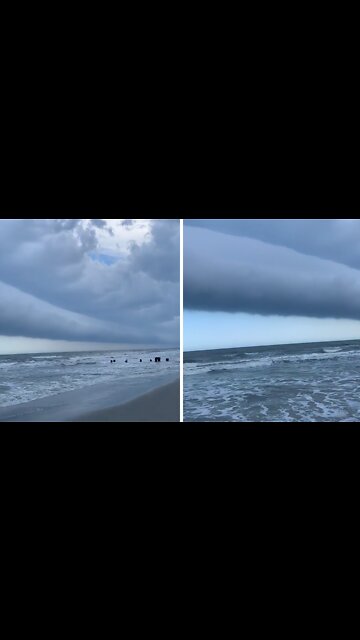 Bizarre cloud formation filmed over Folly Beach, SC