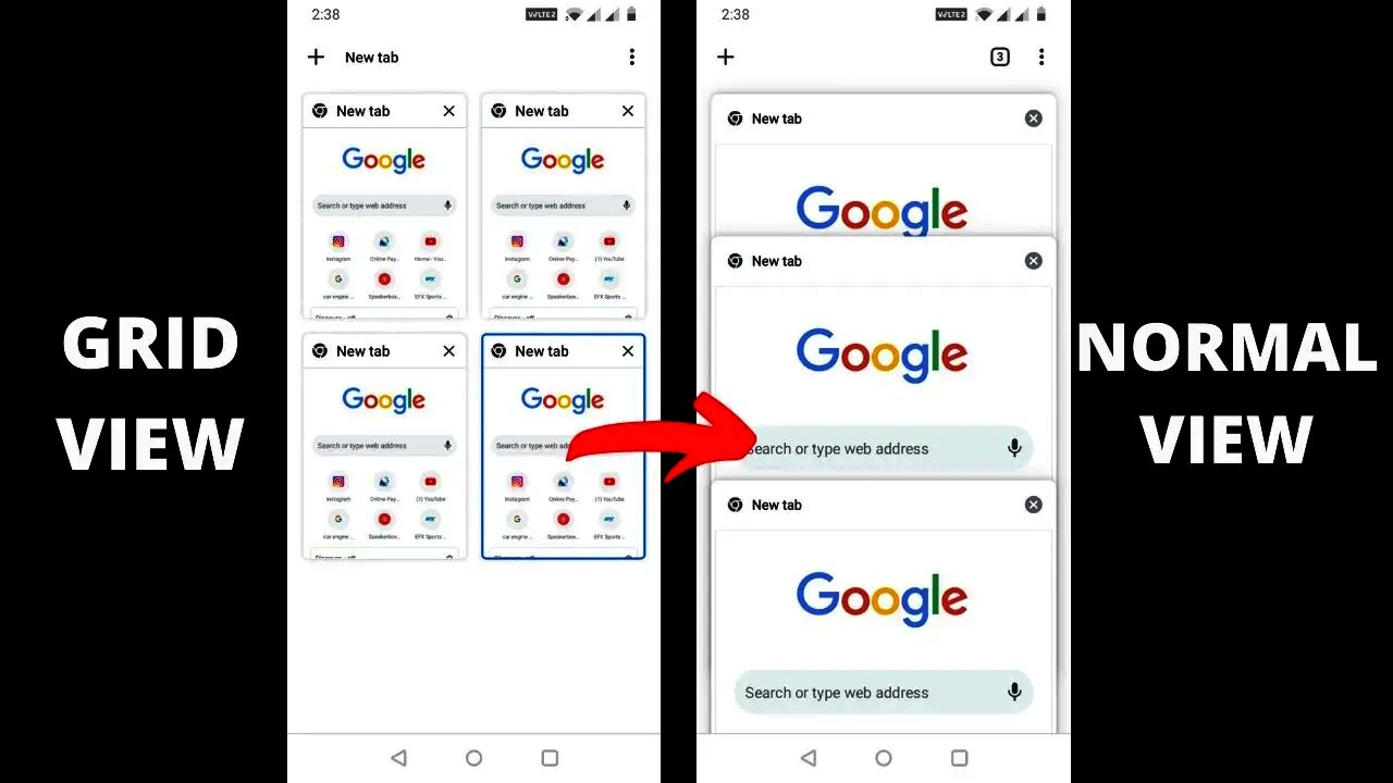 How To Change Google Chrome For Android’s Grid View For Tabs Back To Normal View (UPDATED)