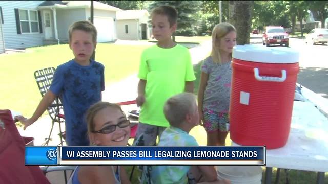 WI Bill legalizes lemonade stands