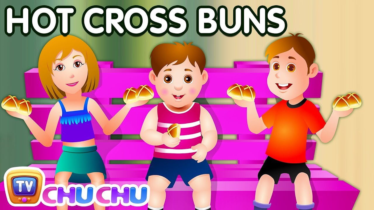 Hot Cross Buns Nursery Rhyme With Lyrics Cartoon...