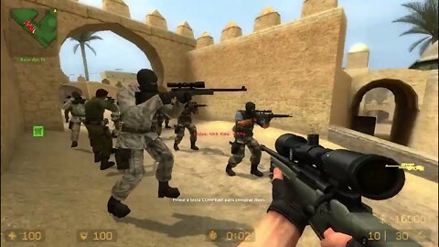 Counter Strike Source Dust 2 Bots #28 Only Sniper Rifles