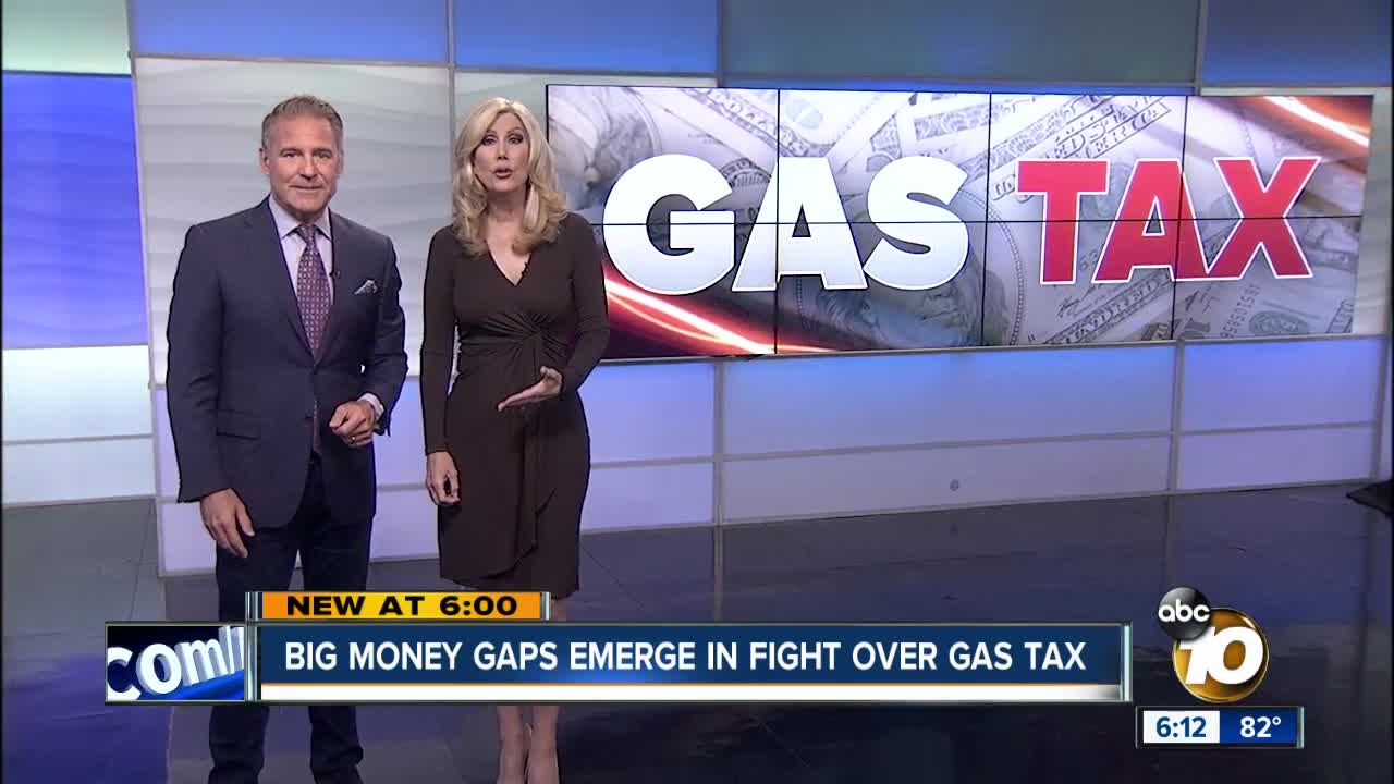 Big money gaps emerge in fight over gas tax