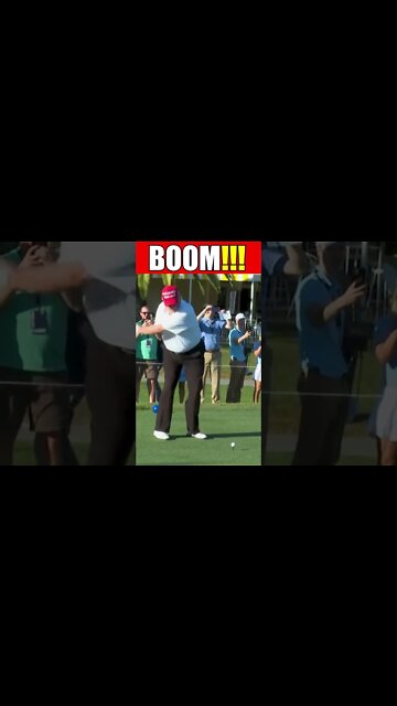 Donald Trump SMASHES Golf Ball Into Space 🏌🔥#trump #savage #golf