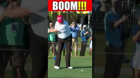 Donald Trump SMASHES Golf Ball Into Space 🏌🔥#trump #savage #golf