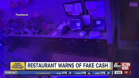 Restaurant in Brandon warns of counterfeit cash