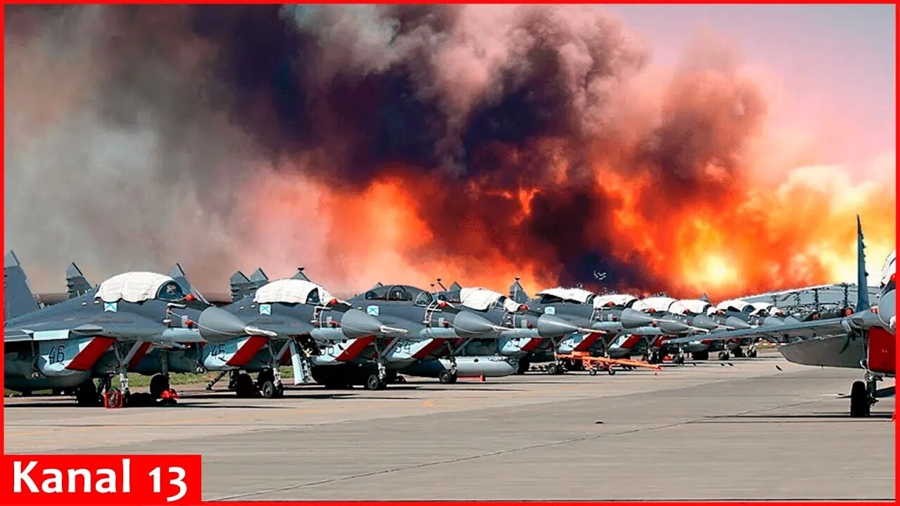 2 Russian Su-34s and 1 Su-24 were completely destroyed at Marinovka airfield, 4 fighter jets damaged