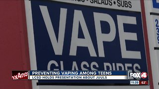 Lee County school district holds seminar against vaping.