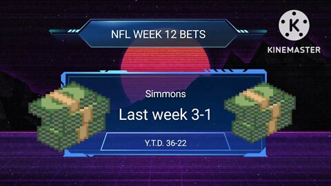 NFL WEEK 12 PICKS N PROPS. SIMMONS PICKING 80% THE LAST 2 WEEKS. RIDE THE HOT STREAK!