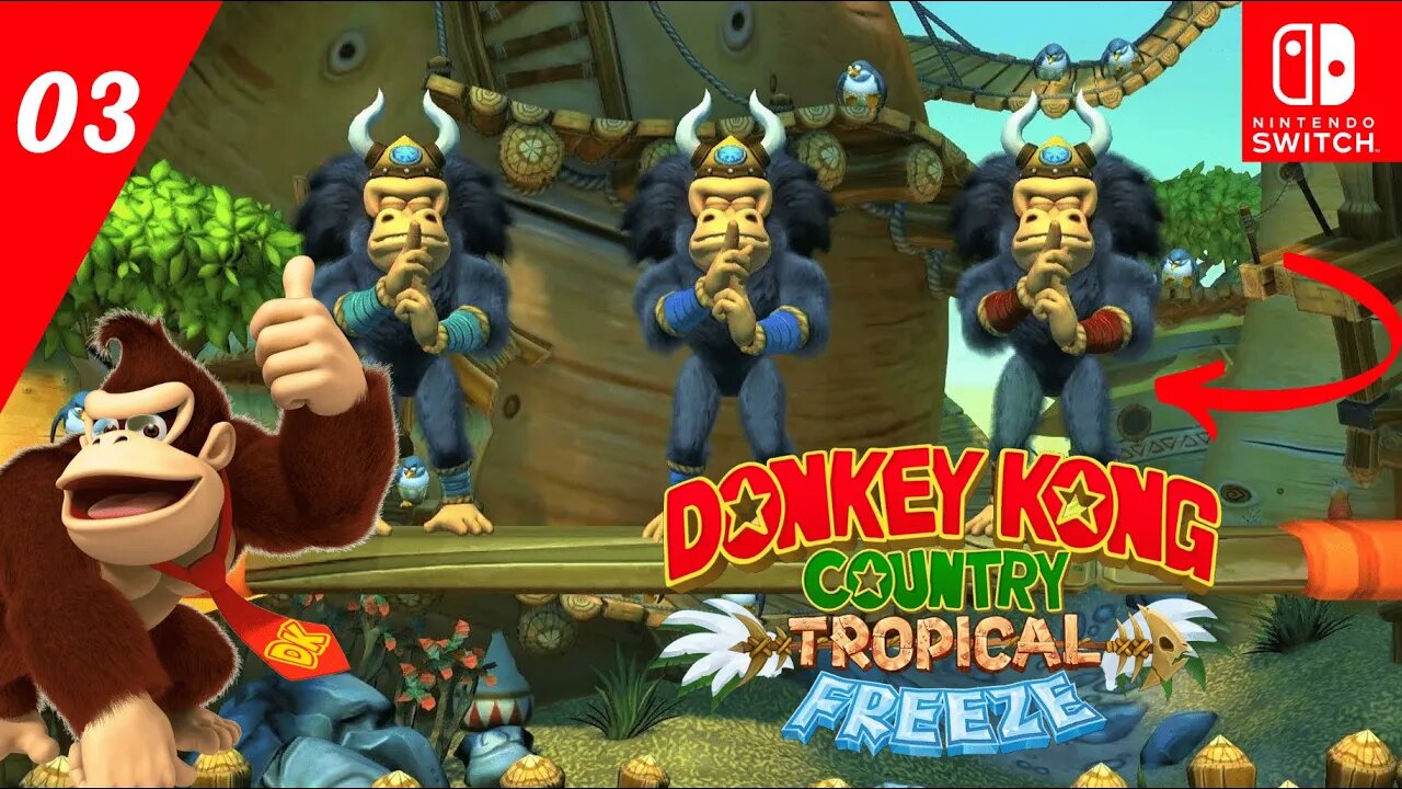 Donkey Kong Country Tropical Freeze - Parte 3: Macaco Clone das sombras (Nintendo Switch)