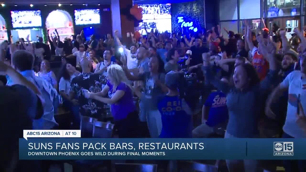 Suns fans pack bars, restaurants for Game 2