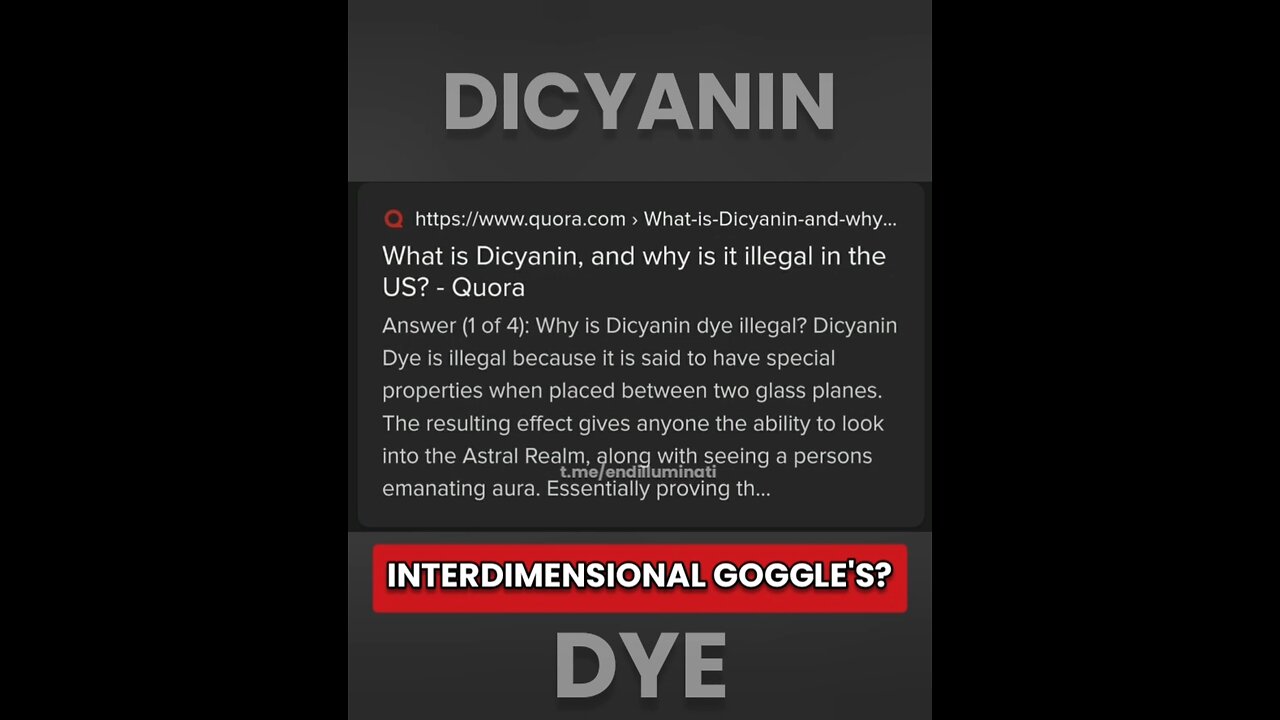 INTERDIMENSIONAL GOGGLE'S - DICYANIN DYE