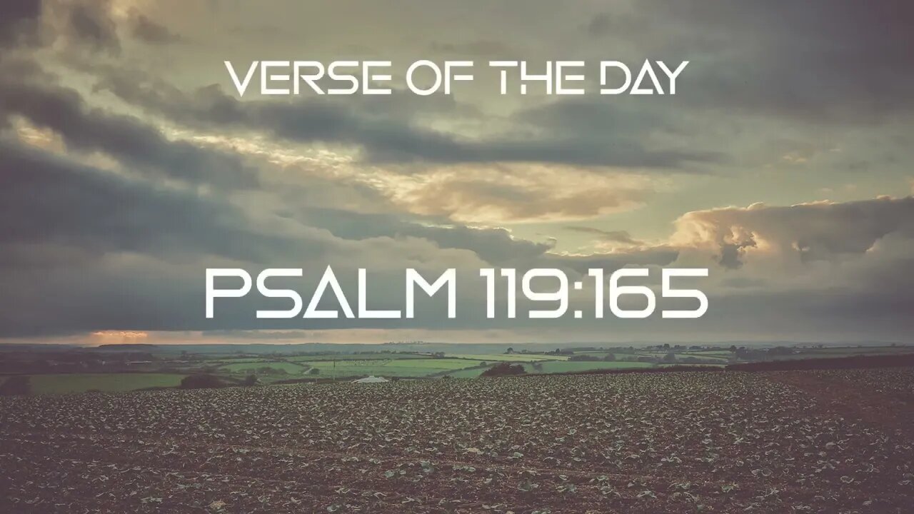 August 26, 2022 - Psalm 119:165 // Verse of The Day