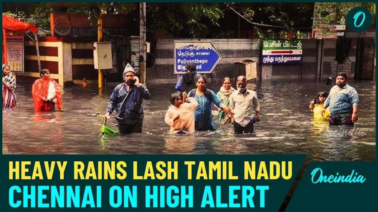 Tamil Nadu Rains: Chennai on High Alert as Heavy Downpour Leads to Waterlogging, Schools Shut