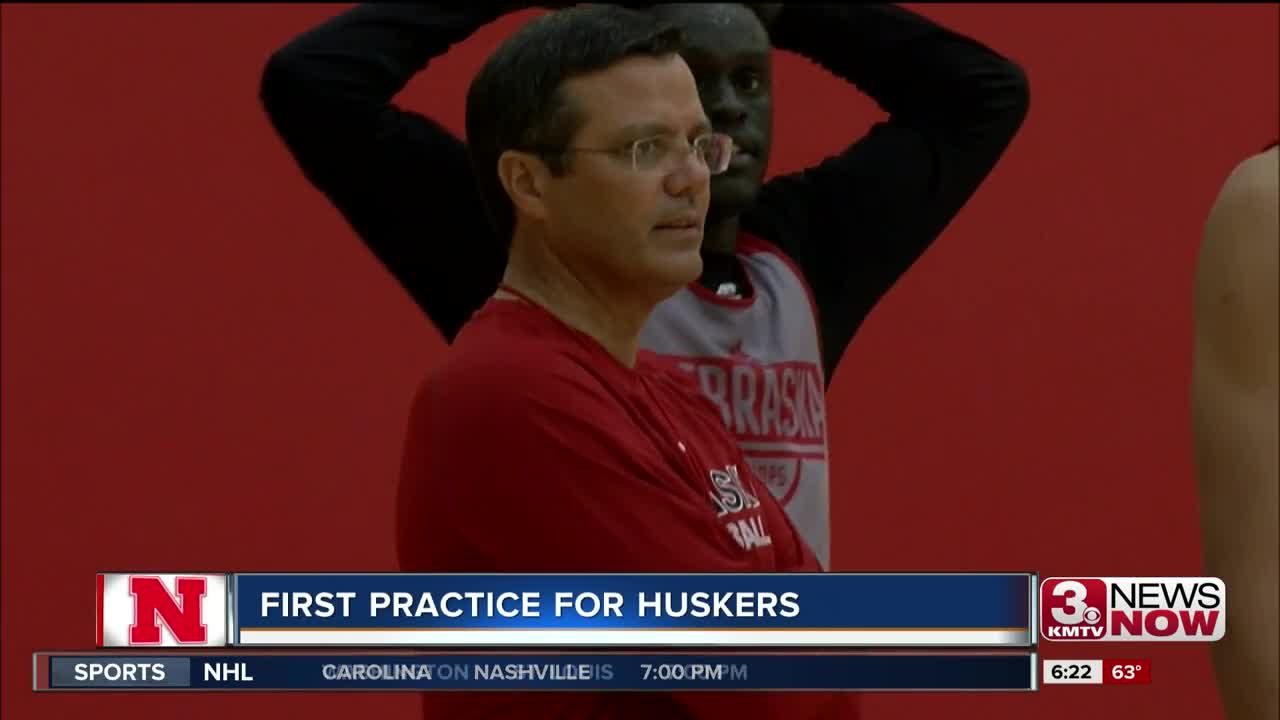 Huskers have first basketball practice of season