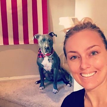 Pit Bull stalks owner everywhere she goes
