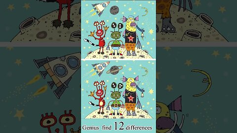 genius mind can find 12 differences, result is in description