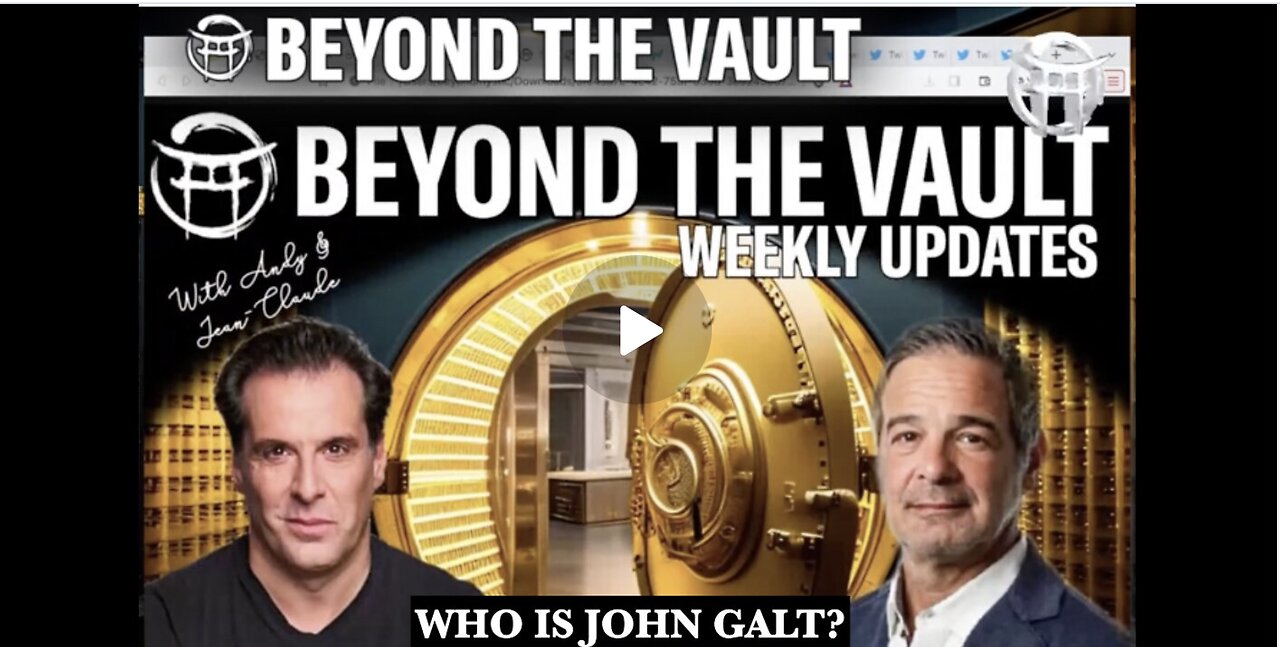 JEAN-CLAUDE & ANDY BEYON THE VAULT. THE PLANNED DESTRUCTION OF THE USD- TY JGANON, SGANON