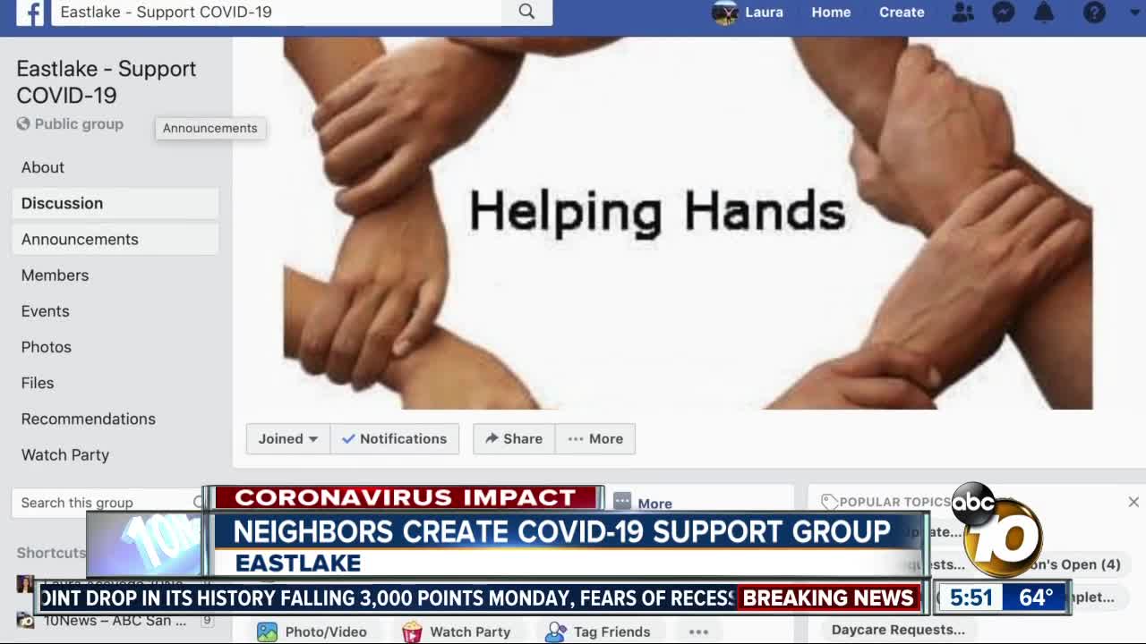 Eastlake neighbors create COVID-19 support group