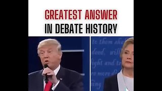 Greatest Answer in Debate History from Donald Trump