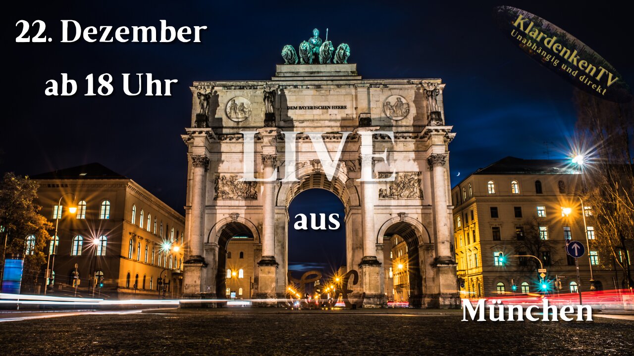 RESTREAM I Spaziergang in München mit Durchbrechung der Polizeikette am 22.12.2021