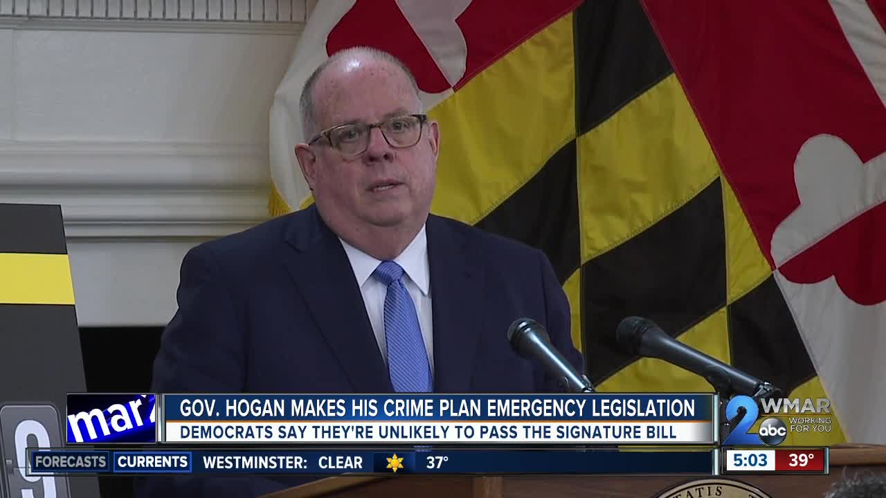 Governor Hogan makes his crime plan emergency legislation