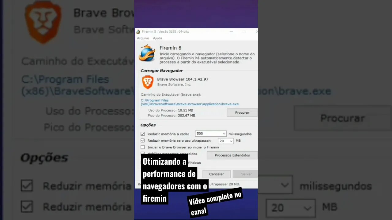 Otimizando a performance de navegadores com o programa firemin | Tecnologia