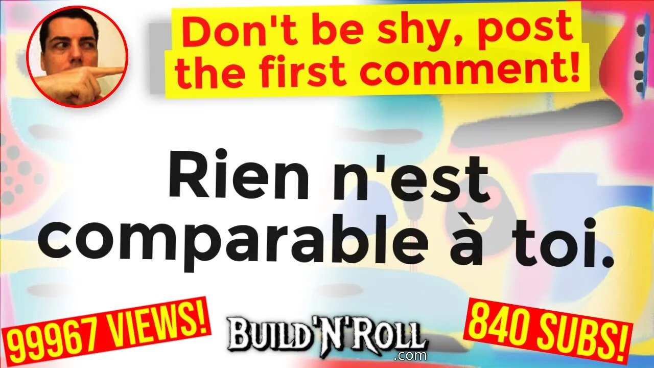 Rien n'est comparable à toi.