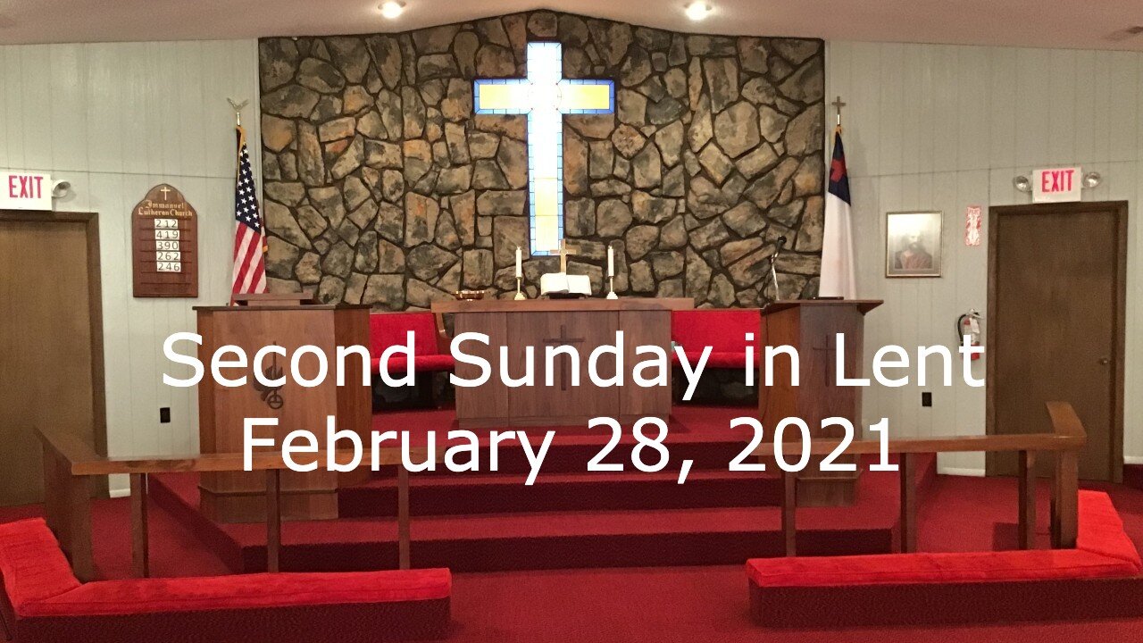 2nd Sunday in Lent Worship - John 7:37-39 - February 28, 2021