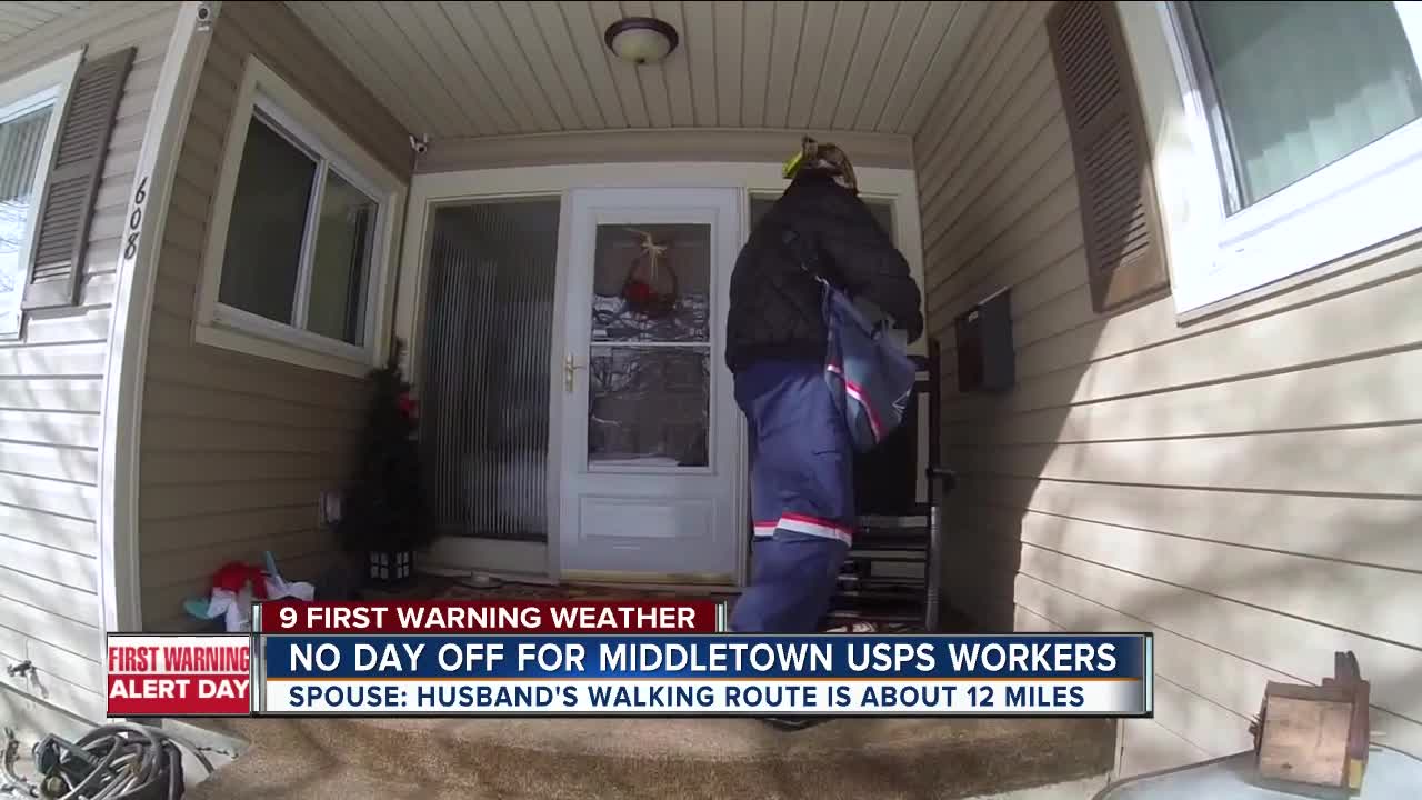 Mail carriers out in the elements