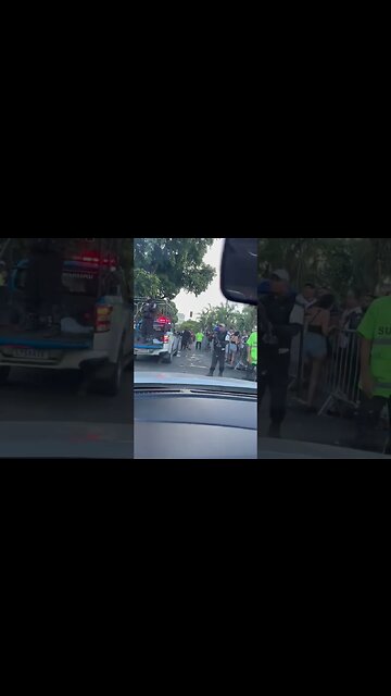 Policial dando tiros para provocar torcedores vascaínos