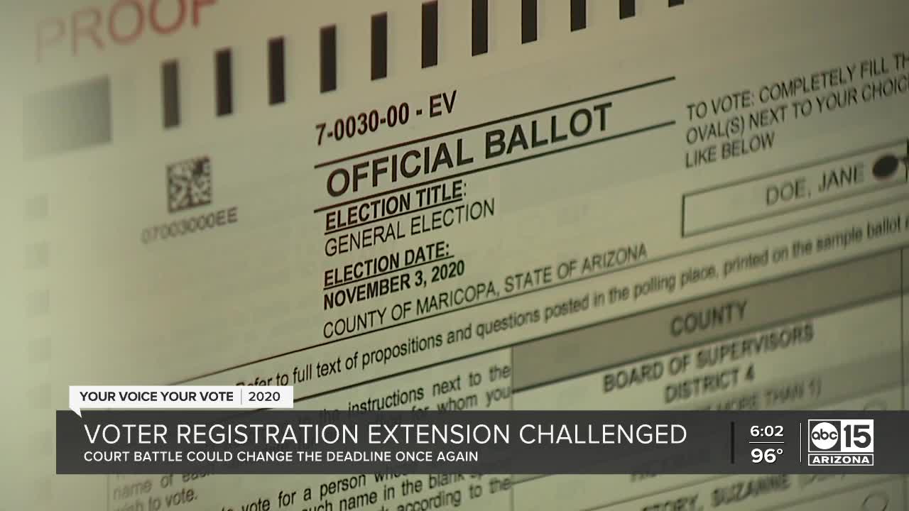 Arizona voter registration extension challenged