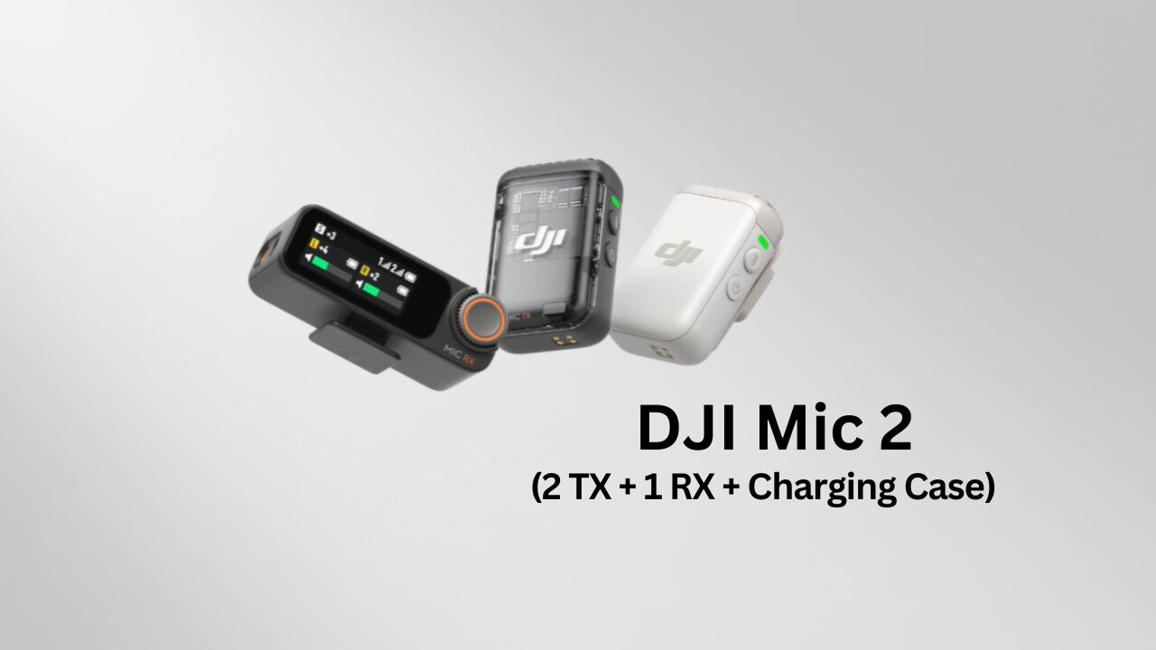 Discover the DJI Mic 2 (2 TX + 1 RX + Charging Case)