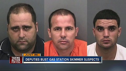 Three arrested in Hillsborough County gas pump skimmer investigation