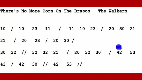 There's No More Corn On The Brasos [The Walker] [ solo ] prof. Jaime Toledo